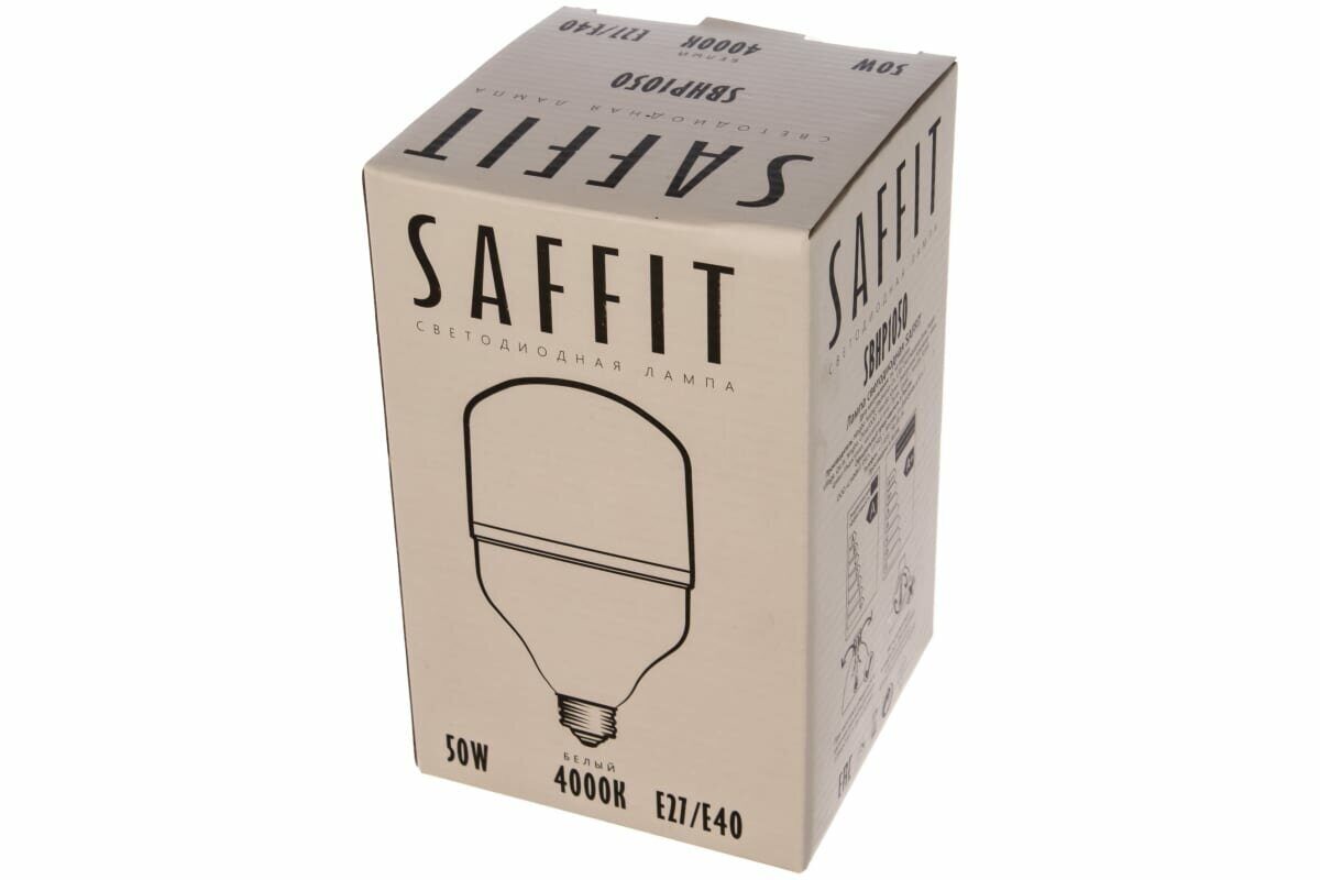 Лампа 50 вт. Лампа SAFFIT 50w. Лампа SAFFIT 40w e27. SAFFIT лампа светодиодная, 40w 230v e27-e40 4000k, sbhp1040 55092. Лампа светодиодная SAFFIT sbhp1050 55095, e27, t120, 50вт.