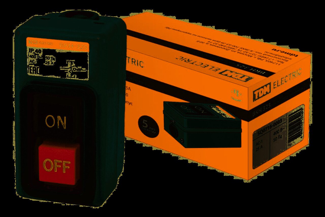 SQ0716-0003 TDM Выключатель кнопочный с блокировкой ВКН-325 3Р 25А 230 ...