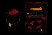 SQ0703-0020 TDM Клавишный переключатель YL-211-02 черный корпус красная клавиша 2 положения 1з TDM